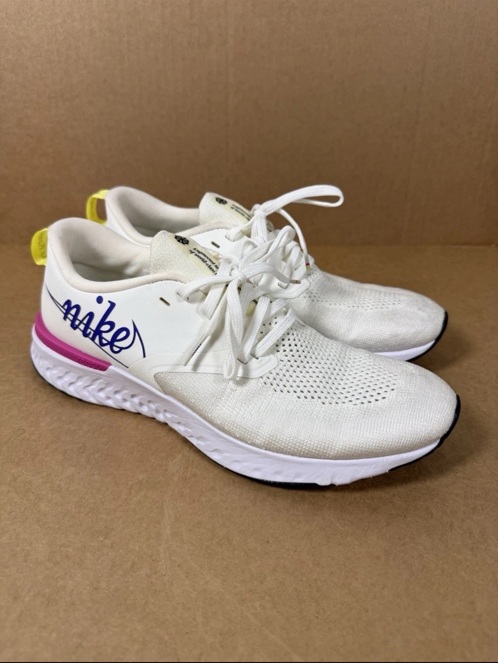Nike White Odyssey React Flyknit Women’s Running Shoes